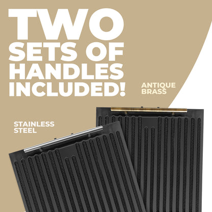 Forno Bari 30-Inch Under-Cabinet Range Hood, 400 CFM, Black with Antique Brass Handles (FRHUC5255-30BLK)7
