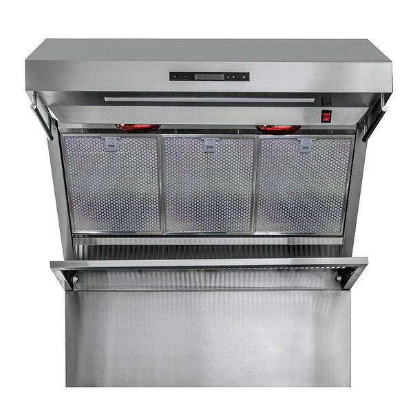Forno Savona 36-Inch Wall Mount Range Hood, 1200 CFM, Stainless Steel, Hybrid Filters, Model FRHWM5029-36HB