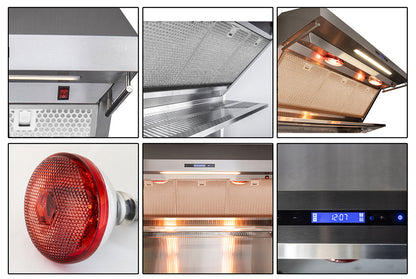 Forno Savona 36-Inch Wall Mount Range Hood, 1200 CFM, Stainless Steel, Hybrid Filters, Model FRHWM5029-36HB2