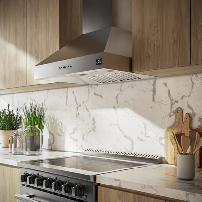 Forno Orvieto 30-Inch Wall-Mount Range Hood, 600 CFM, Stainless Steel (Model FRHWM5094-30)2