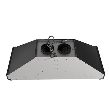 FORNO Venezia 48-Inch Wall-Mounted Range Hood, 900 CFM, Ducted, Touch Controls, LED Lighting, Black with Antique Brass Accents (FRHWM5503-48BLK)6