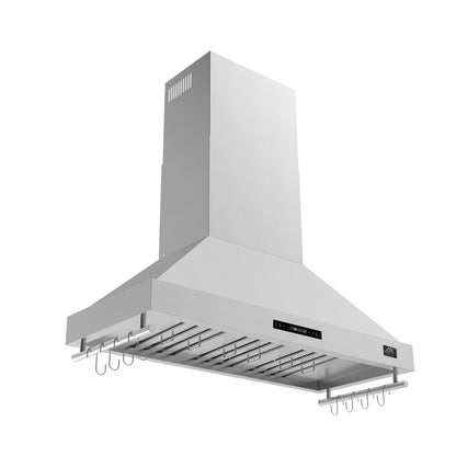 FORNO Venezia 48-Inch Wall-Mount Ducted Range Hood, 900 CFM, Touch Controls, LED Lighting, Stainless Steel (FRHWM5503-48)2