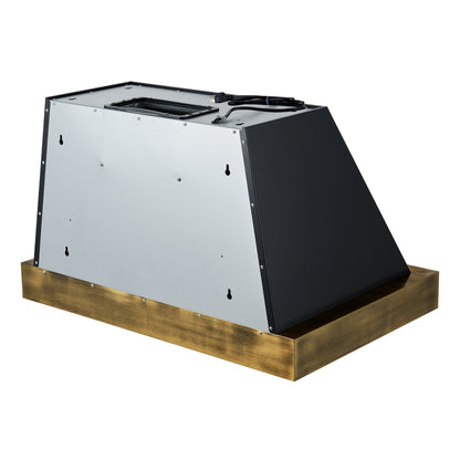FORNO Vittorio 36-Inch Wall Mount Range Hood, 600 CFM, Black with Antique Brass Trim, Remote Control (FRHWM5078-36BLK)7