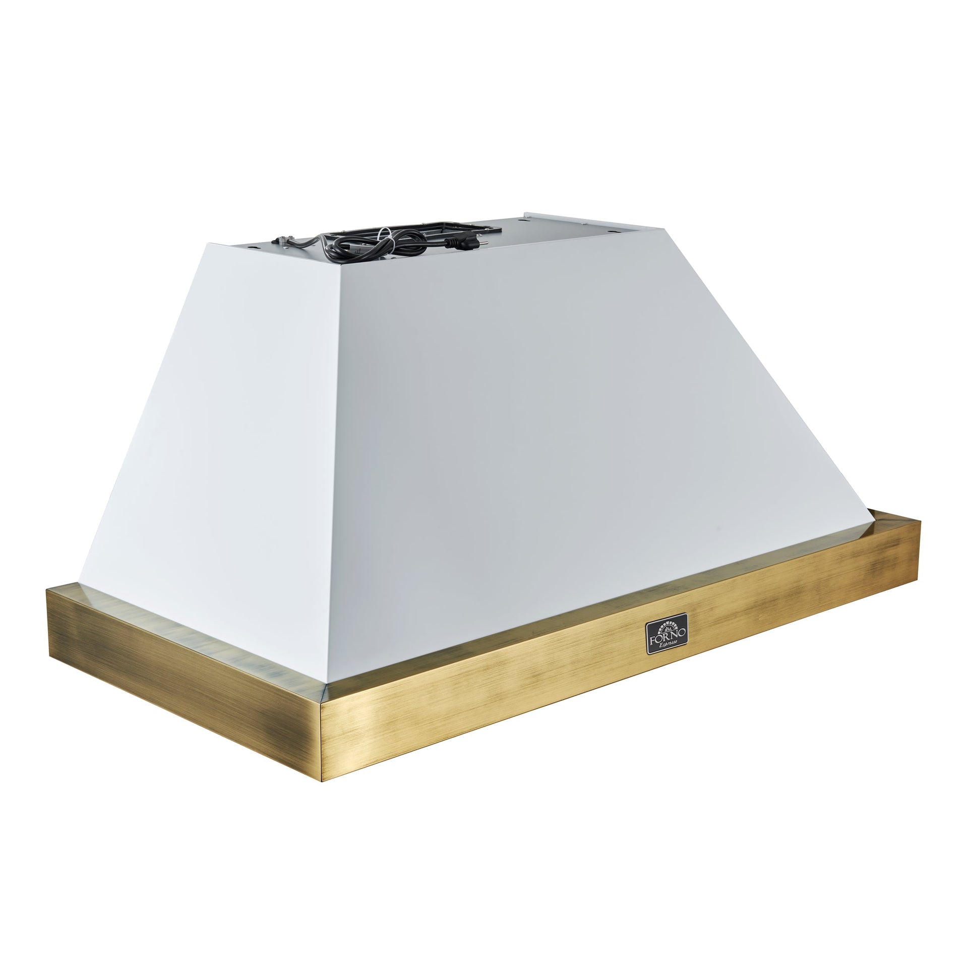 forno-vittorio-48-inch-wall-mount-range-hood-600-cfm-white-with-antique-brass-trim-remote-control-model-frhwm5078-48wht