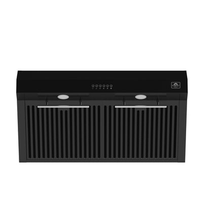 Forno Bari 30-Inch Under-Cabinet Range Hood, 400 CFM, Black with Stainless Steel Handles (FRHUC5255-30BLK)6