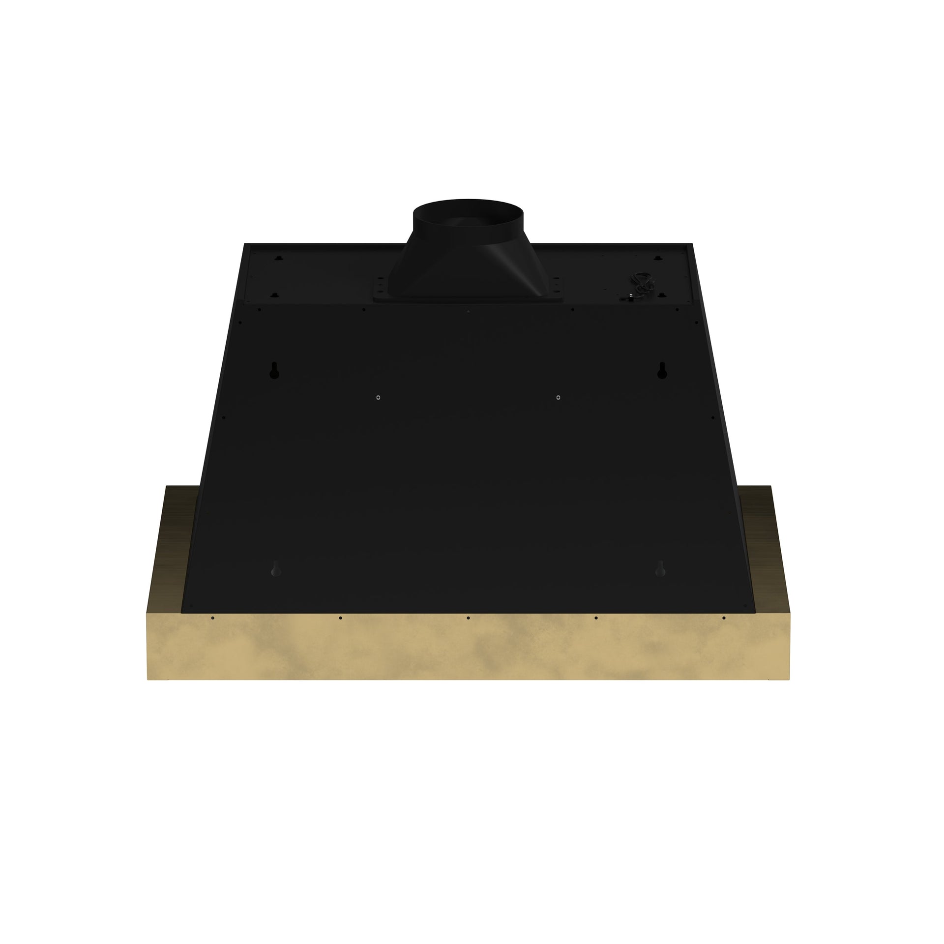forno-vittorio-36-inch-wall-mount-range-hood-600-cfm-black-with-antique-brass-trim-remote-control-frhwm5078-36blk