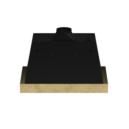 FORNO Vittorio 36-Inch Wall Mount Range Hood, 600 CFM, Black with Antique Brass Trim, Remote Control (FRHWM5078-36BLK)8