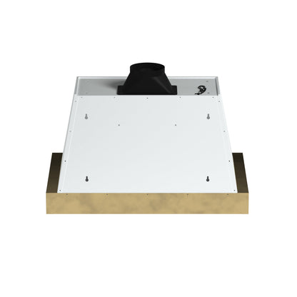 Forno Vittorio 36-Inch Wall-Mount Range Hood, 600 CFM, White with Antique Brass Trim, Remote Control (Model FRHWM5078-36WHT)4