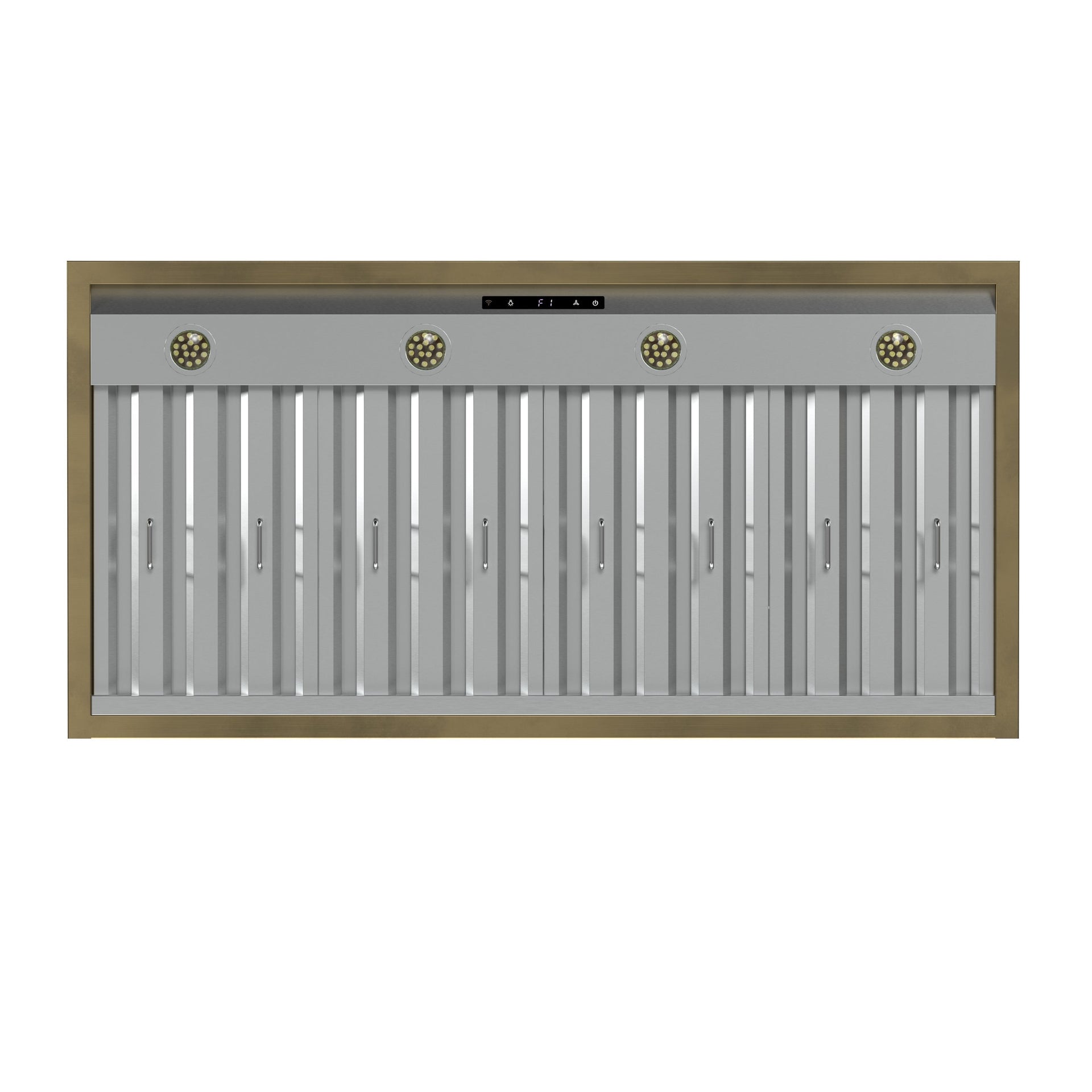 forno-vittorio-48-inch-wall-mount-range-hood-600-cfm-black-with-antique-brass-trim-remote-control-model-frhwm5078-48blk