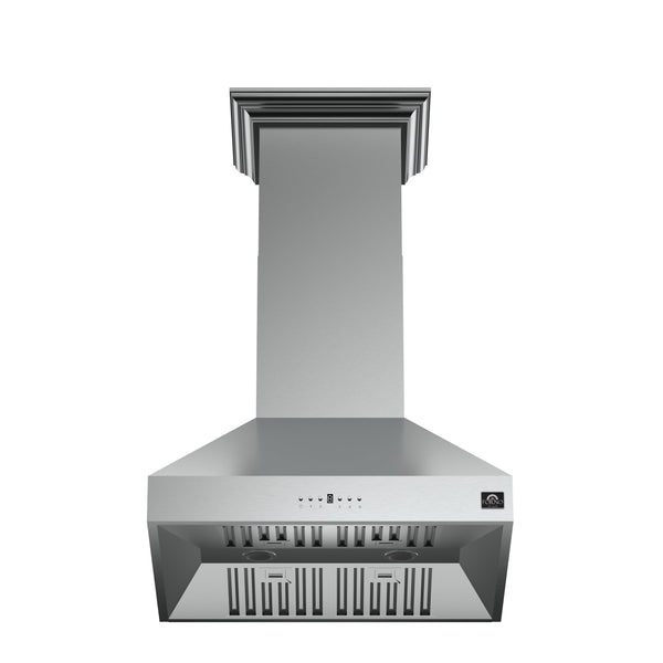 Forno Orvieto 30-Inch Wall-Mount Range Hood, 600 CFM, Stainless Steel (Model FRHWM5094-30)