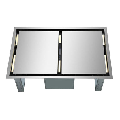 Forno Arezzo 44-Inch Ceiling-Mount Range Hood, 1200 CFM, Stainless Steel (FRHRE5312-44)1