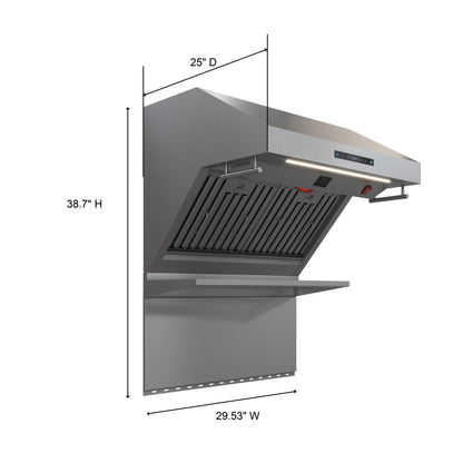 Forno Savona 30-Inch Wall-Mounted Range Hood with Backsplash, 600 CFM, Baffle Filters (Model FRHWM5029-30)8