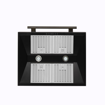 Forno Aria 30-Inch Wall-Mounted Convertible Range Hood, 600 CFM, Black with Antique Brass Accents (Model FRHWM5095-30BLK)11