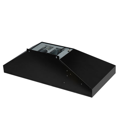FORNO Aria 48-Inch Wall-Mount Range Hood, 1200 CFM, Black with Antique Brass Accents (Model FRHWM5095-48BLK)7