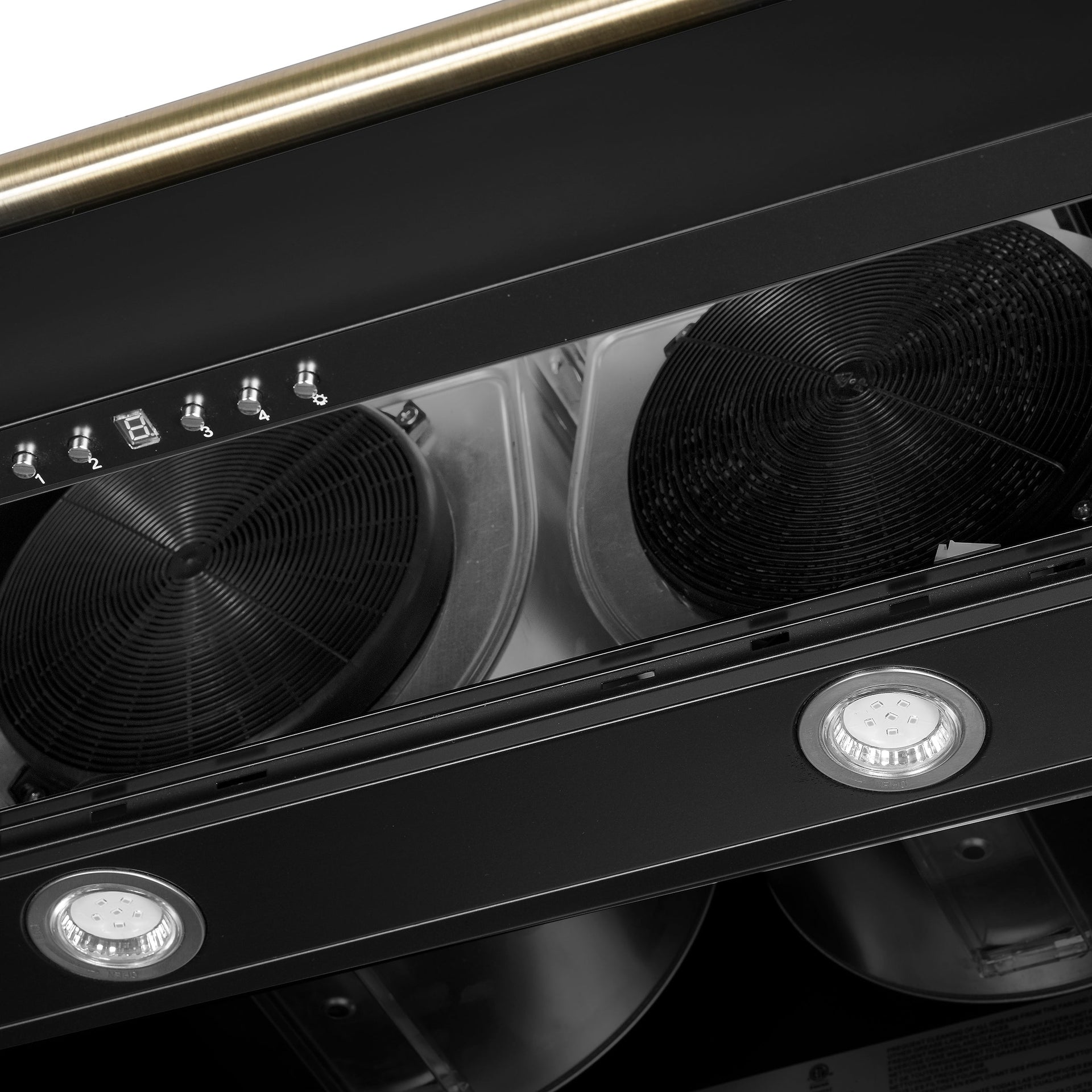 forno-aria-60-inch-wall-mount-range-hood-1200-cfm-convertible-ducting-black-finish-with-brass-accents-model-frhwm5095-60blk