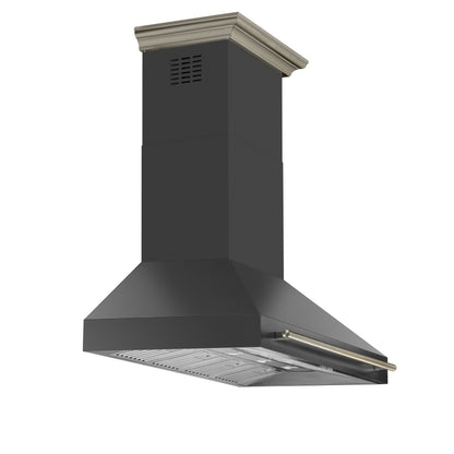 Forno Aria 60-Inch Wall-Mount Range Hood, 1200 CFM, Convertible Ducting, Black Finish with Brass Accents (Model FRHWM5095-60BLK)3