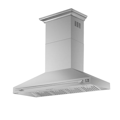 FORNO Aria 60-Inch Wall Mount Range Hood, 1200 CFM, Stainless Steel, Model FRHWM5095-603