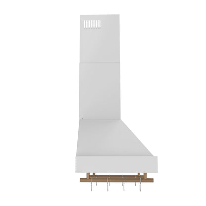 Forno Venezia 30-Inch Wall-Mounted Ducted Range Hood, 370 CFM, Touch Controls, LED Lighting, White with Antique Brass Accents (FRHWM5503-30WHT)6