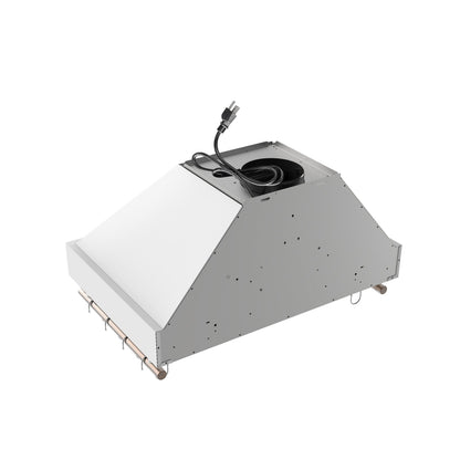 Forno Venezia 30-Inch Wall-Mounted Ducted Range Hood, 370 CFM, Touch Controls, LED Lighting, White with Antique Brass Accents (FRHWM5503-30WHT)9
