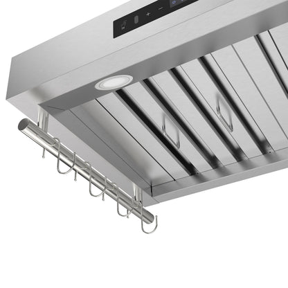 FORNO Venezia 30-Inch Wall-Mount Ducted Range Hood, 370 CFM, Touch Controls, LED Lighting, Stainless Steel (FRHWM5503-30)4