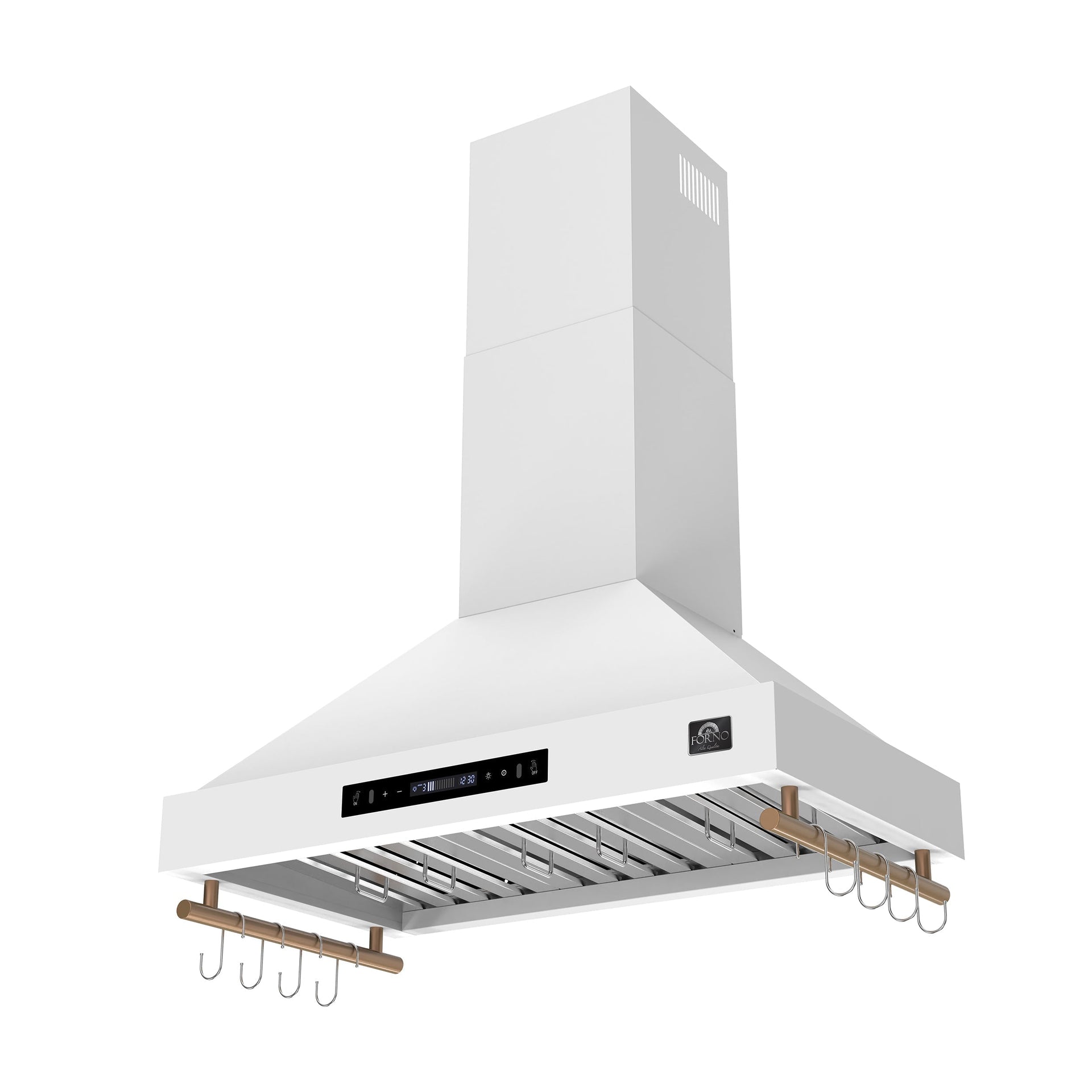 forno-venezia-36-inch-wall-mount-ducted-range-hood-370-cfm-touch-controls-led-lighting-white-with-antique-brass-accents-frhwm5503-36wht