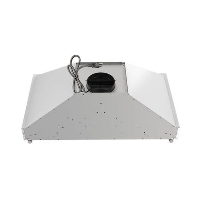 Forno Venezia 36-Inch Wall-Mount Ducted Range Hood, 370 CFM, Touch Controls, LED Lighting, White with Antique Brass Accents (FRHWM5503-36WHT)9