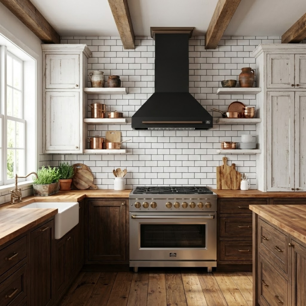 forno-aria-30-inch-wall-mounted-convertible-range-hood-600-cfm-black-with-antique-brass-accents-model-frhwm5095-30blk