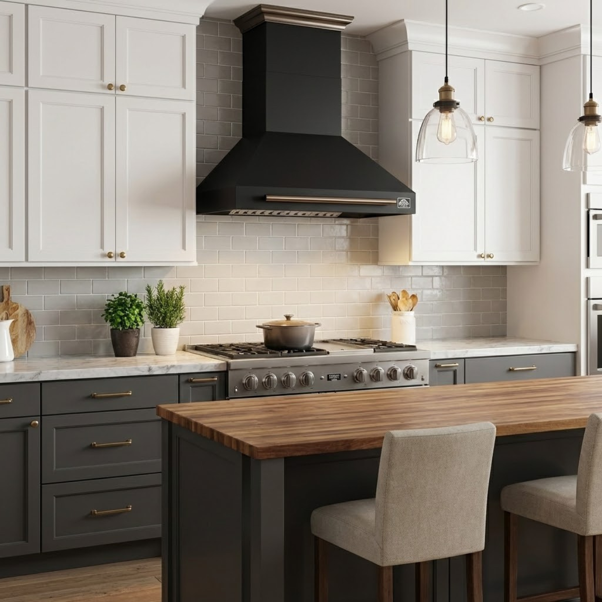 forno-aria-30-inch-wall-mounted-convertible-range-hood-600-cfm-black-with-antique-brass-accents-model-frhwm5095-30blk